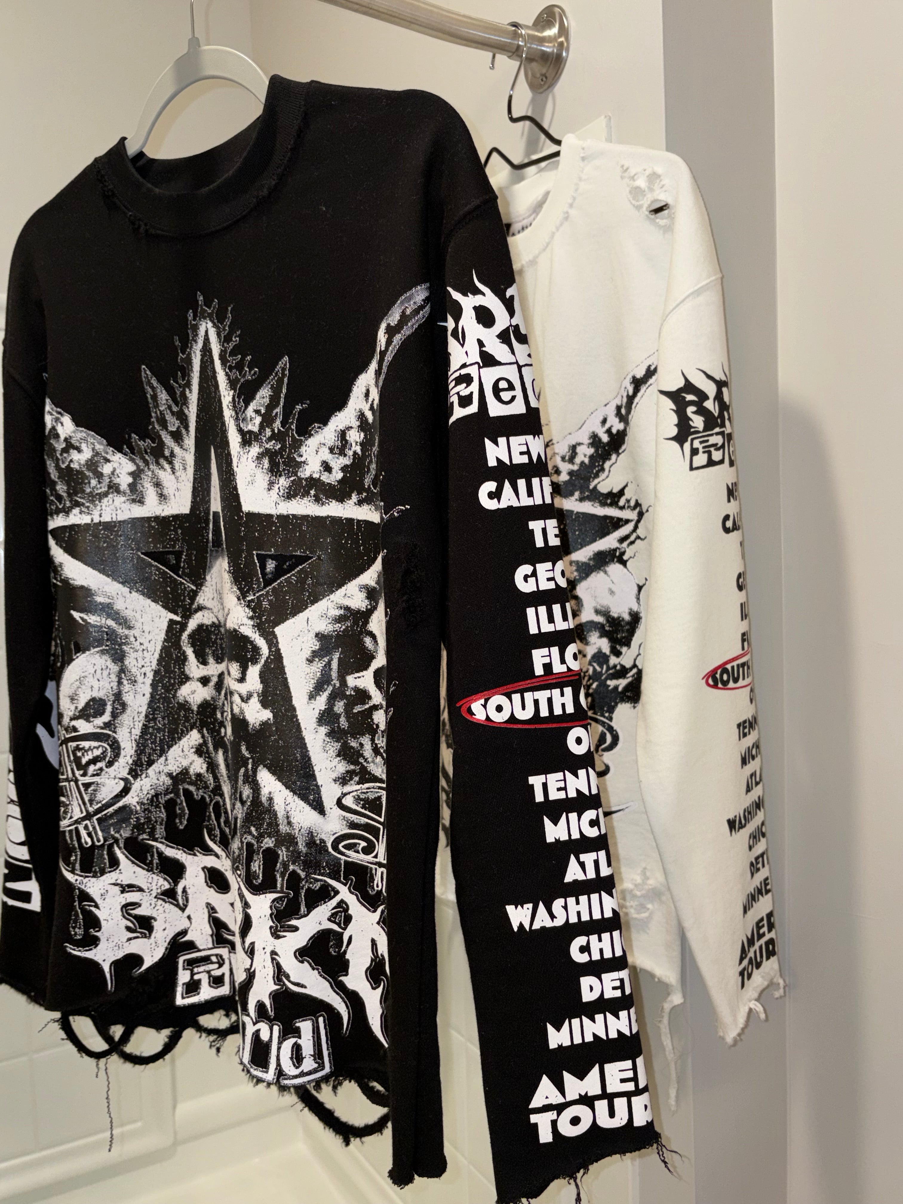 “BNB American tour” Distressed longsleeve